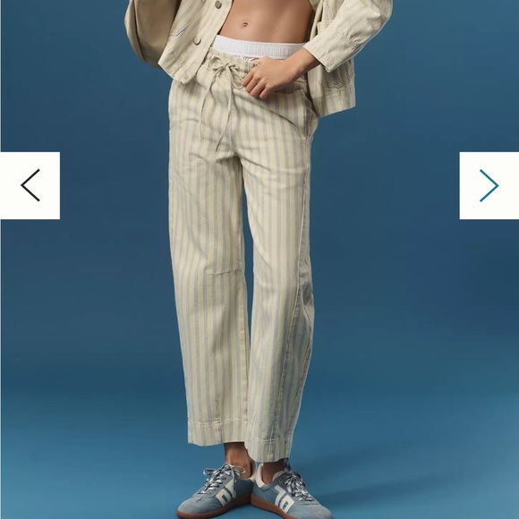 Damson Madder yellow striped barrel pants - Picture 2 of 7